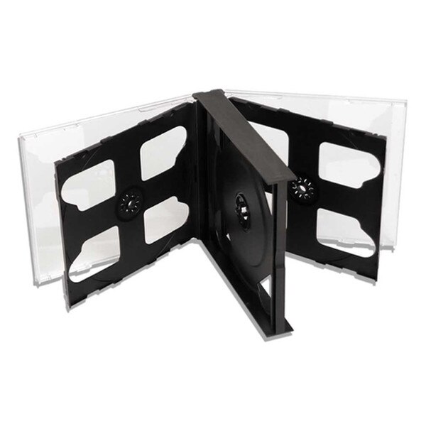 6 CD Case CENTER HINGED. 15/16'' Th